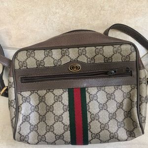 Gucci Gg Monogram Brown Cross Body Bag